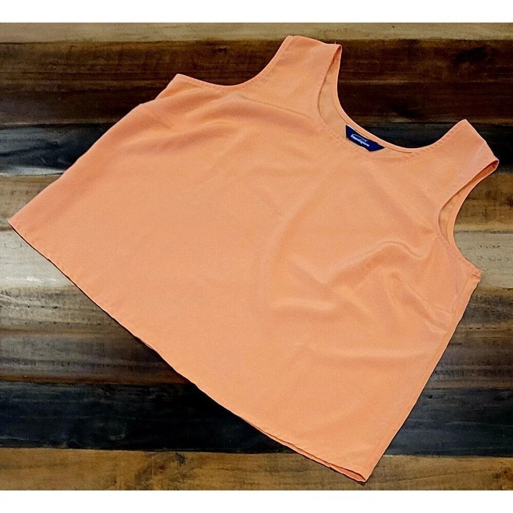 Penningtons Wide Strap Tank Top Lightweight Polyester Sherbert Orange Size 2XL